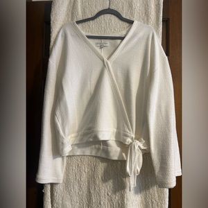 Madewell Texture & Thread Wrap Long-sleeve Shirt